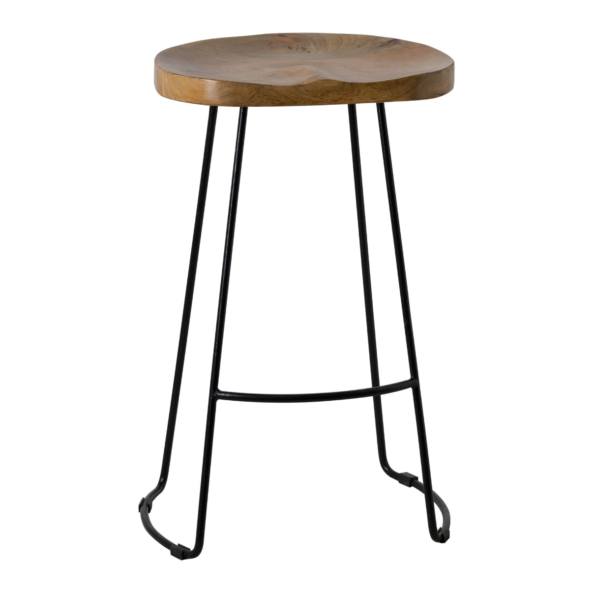 Franklin Hardwood Shaped Barstool