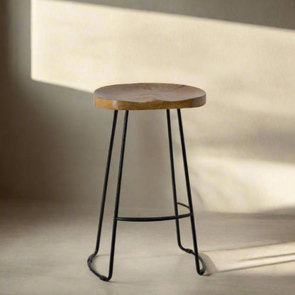 Franklin Hardwood Shaped Barstool