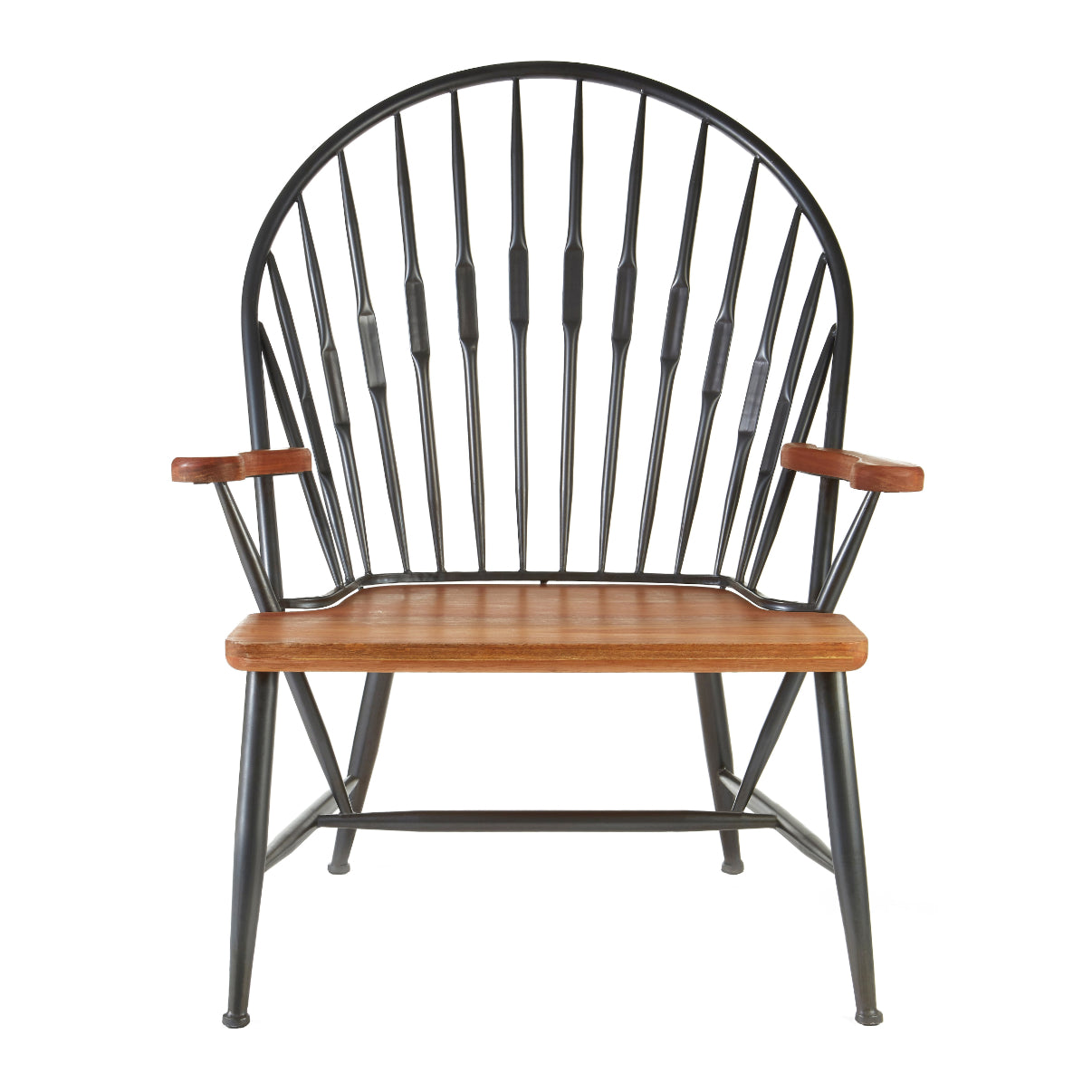 Forge Walnut Wood And Metal Armchair