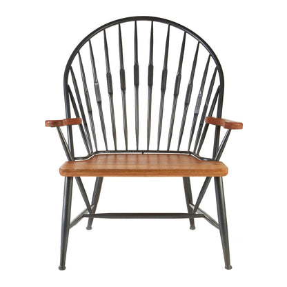 Forge Walnut Wood And Metal Armchair