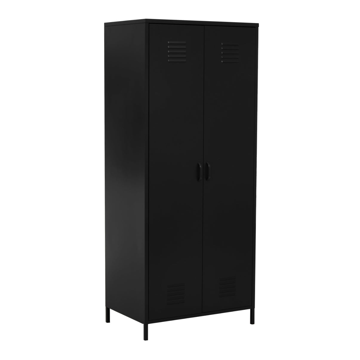 Varsity Black Two Door Locker Style Wardrobe