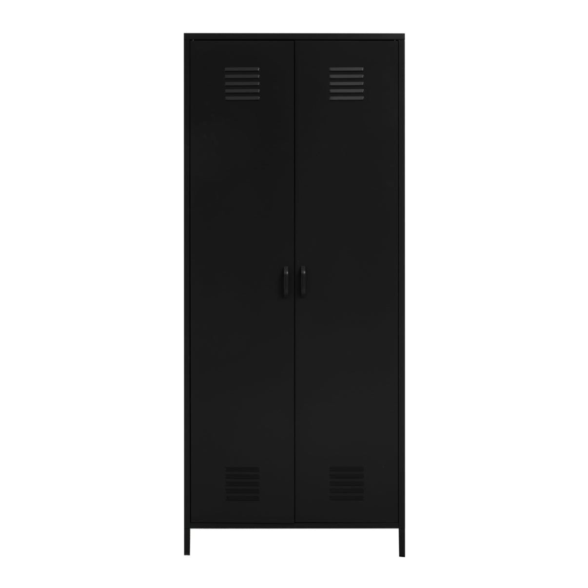 Varsity Black Two Door Locker Style Wardrobe