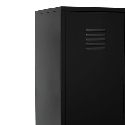 Varsity Black Two Door Locker Style Wardrobe