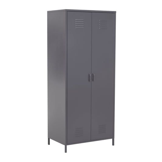 Varsity Grey Two Door Locker Style Wardrobe