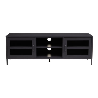 Stila Two Door Black Metal Media Unit