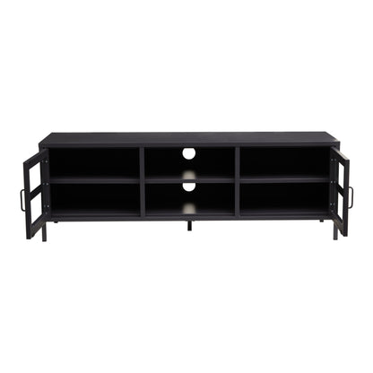 Stila Two Door Black Metal Media Unit