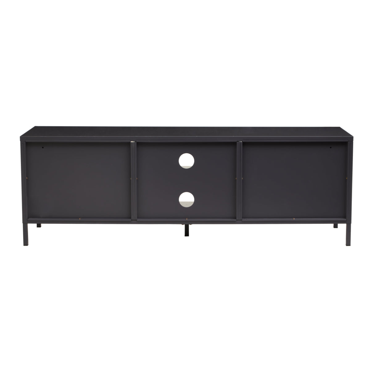 Stila Two Door Black Metal Media Unit