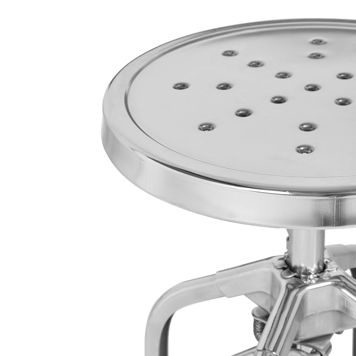 Smith Silver Adjustable Stool