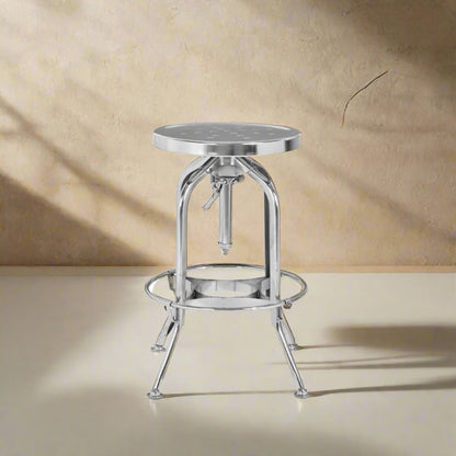 Smith Silver Adjustable Stool