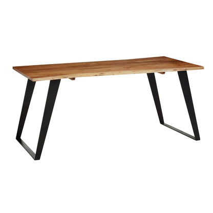 Boras Acacia Wood And Looped Iron Base Dining Table