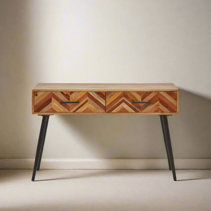 Beatnik Two Drawer Mango Wood Console Table