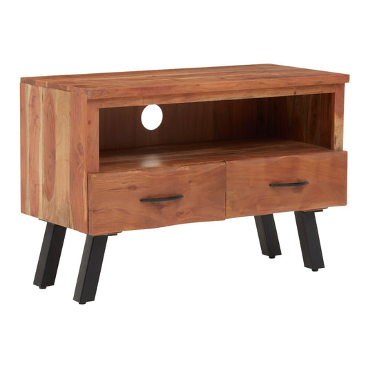 Rama Two Drawer Acacia Media Unit