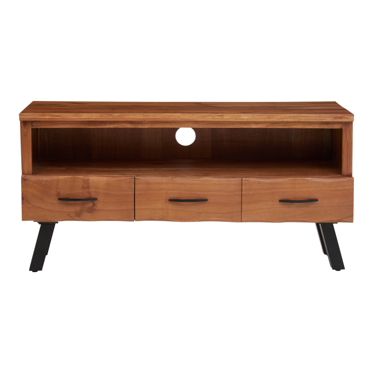 Rama Three Drawer Acacia Media Unit