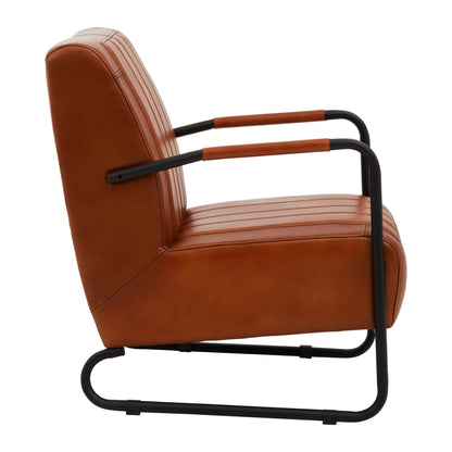 Bovine Tan Leather Armchair