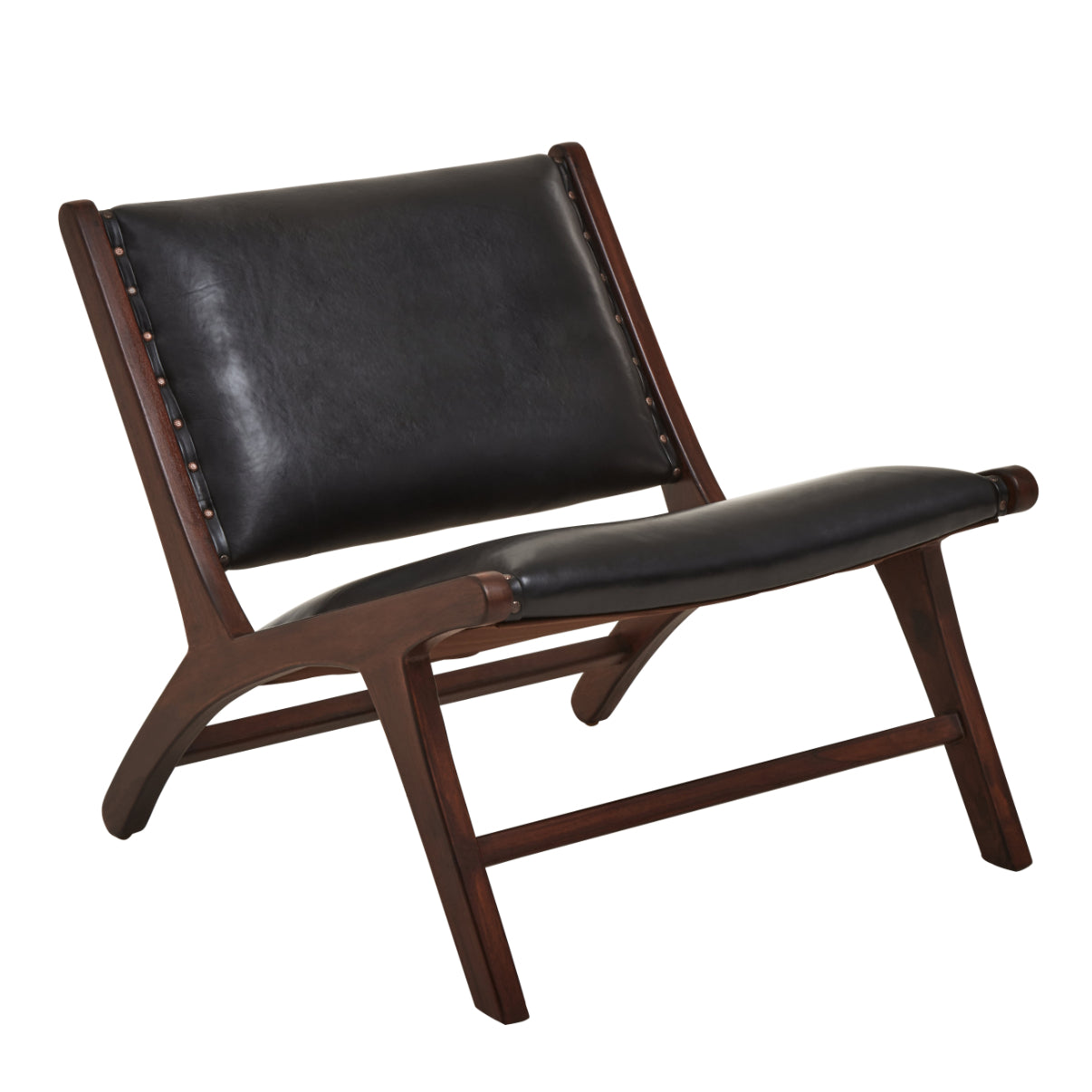 Cusco Genuine Black Cow Leather Chair