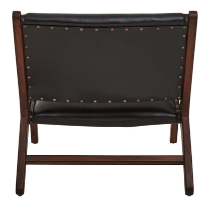 Cusco Genuine Black Cow Leather Chair