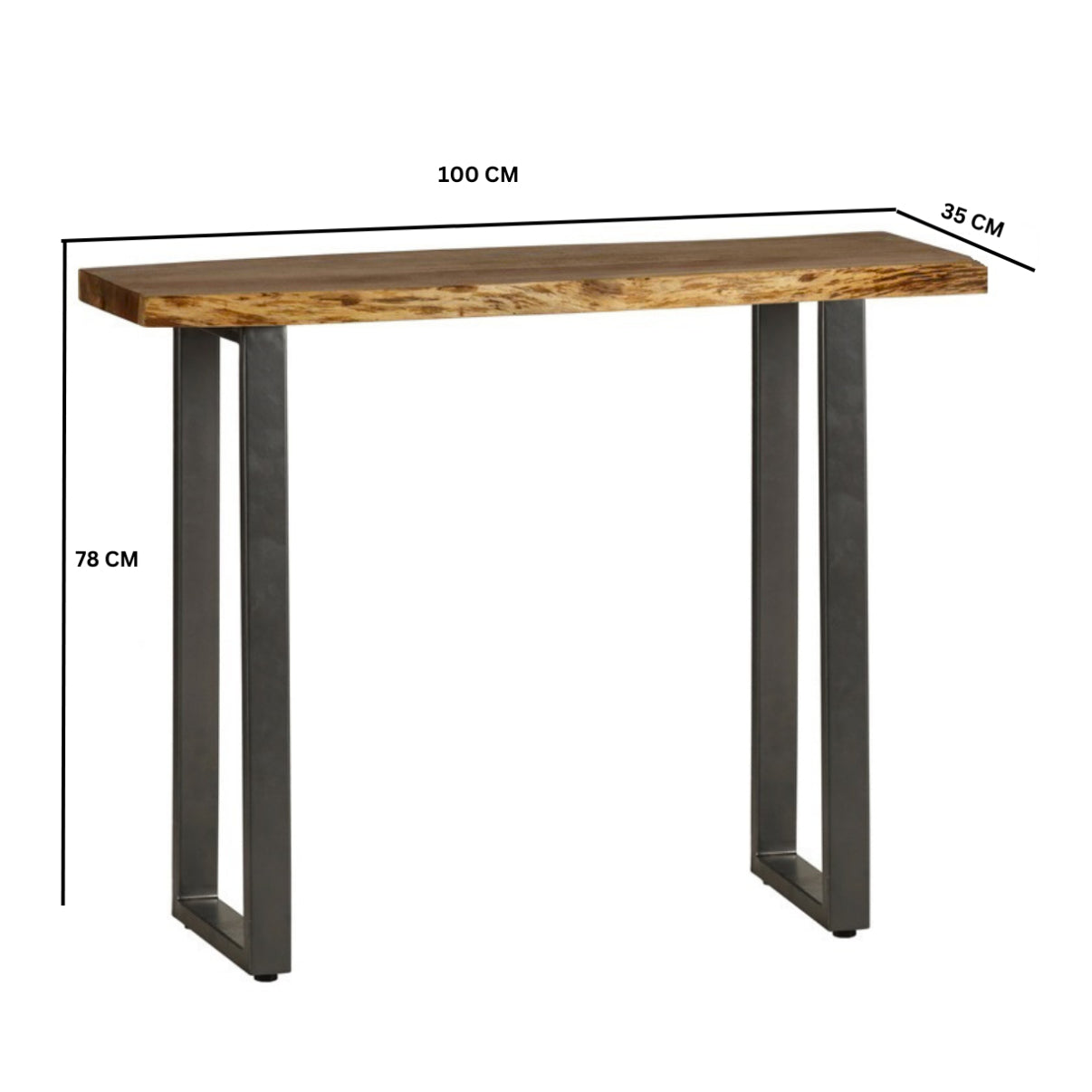 Baltic Acacia Wood Console Table